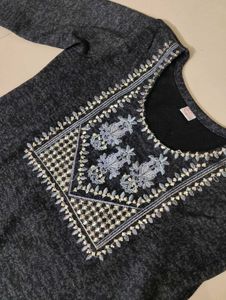 Embroidered Knit woolen kurti