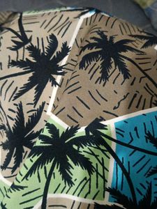 Palm Tree Print Short Sleeve Shirt