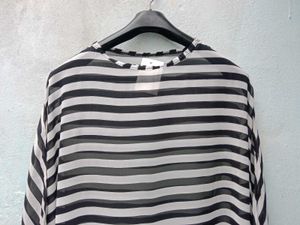 New With Tag Baggy Korean Stripped Pullover