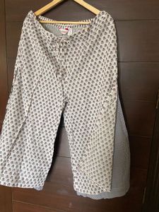 BIBA White &amp; Gray Layered Palazzo (xl)