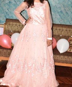 Beautiful 5 Layer Peach Gown