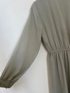 Sage Green Maxi Dress with Long Sleeves