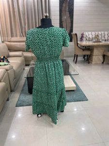 Stretchable Green Casual Dress