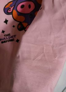 Pink Bothside Printed Tshirt