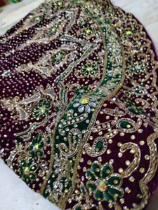 Bridal Lehenga Velvet Full Work Only Blouse Not Av