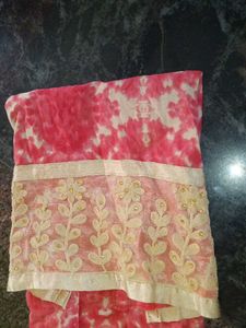 Pink Tie-Dye Embroidered Tunic