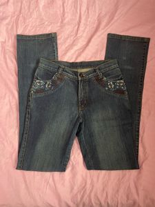 Y2k Embellished Straight Fit Jeans