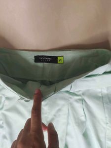 Mint Green Wide Leg Trousers