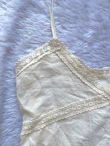 Cream Lace Detailed Camisole