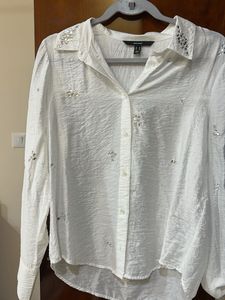 VERO MODA Embellished White Blouse
