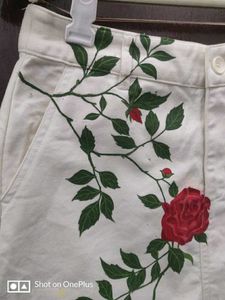 Pinteresty Rose Painted Skirt 🥀