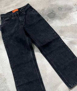 Black Wash Wide Leg Jeans
