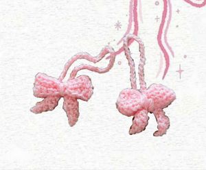 Crochet Pink Bow Ornaments