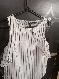 Striped Cold Shoulder Top