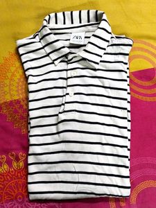 Striped ZARA Polo T-Shirt