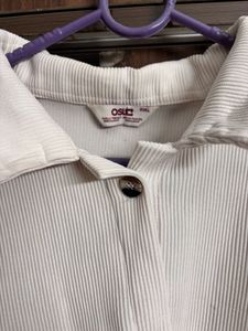 Oversized Cream Corduroy Jacket Shirt