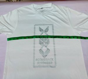 NIVIA Men Printed Round Neck White T-Shirt