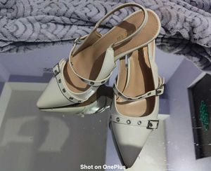 Miu White Heels