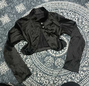 Black Crop Over Coat