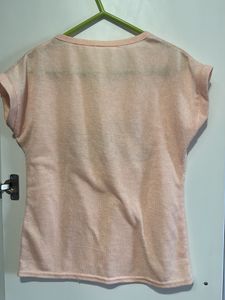 women pink top