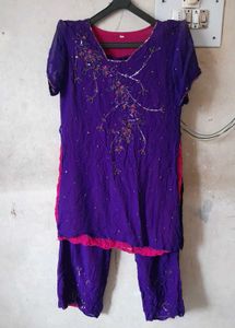 Elegant Purple Kurta Set
