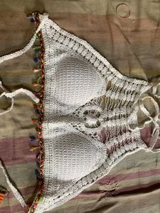 Metal Pom Po Bralette Top