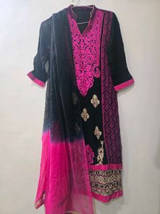 Black And pink Suit Set