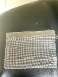 Sparkly Silver Clutch with Tassel