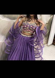 Purple Embellished Lehenga Choli