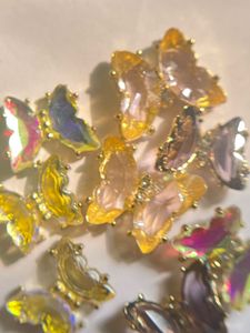 Rose Tone Mix Crystal Charm