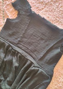 Half Shoulder Black Frock