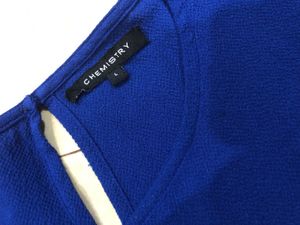 Blue Ruffle Sleeve Top