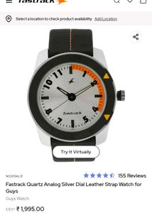 Fastrack Stylish Silver Dial Watch🎁BOGO🎁