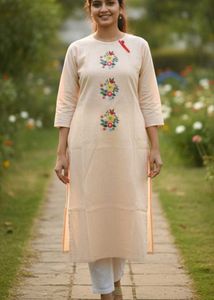Embroidered Floral Kurti