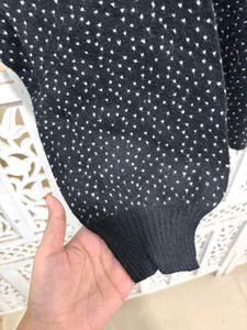 Oversized Black Polka Dot Top C