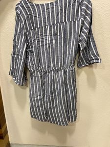 Striped Mini Shirt Dress
