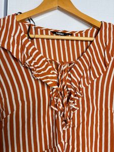 Striped Ruffle Top