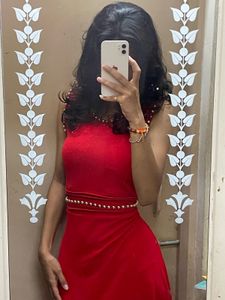 A Red Body Con Dress
