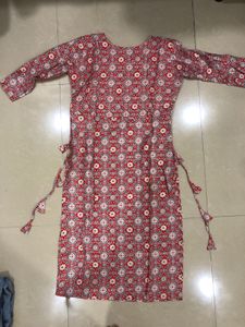 Red Printed Kurta