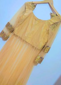 Golden Long Gown Dress