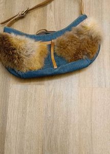 Denim & Fur Handbag