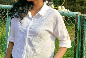 White Crop Shirt