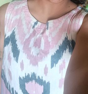Patterned Sleeveless Dress