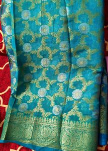 Sea Green Blue Saree