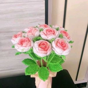 Handmade Crochet Rose Bouquet
