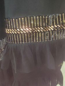 Black Full Saree Fril Work And Border Is Velvet