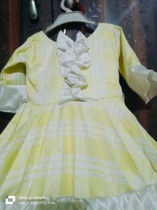 Baby Girls Frock Yellow Colour