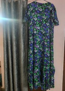 Floral Print Long shrug (High-Low)