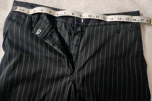 32" Waist Black Striped Pants