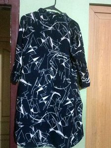 Abstract Print Shirt Dress